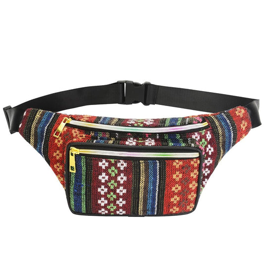Boho Ethnic Style Waist Bag 34 X 15Cm - Style-E