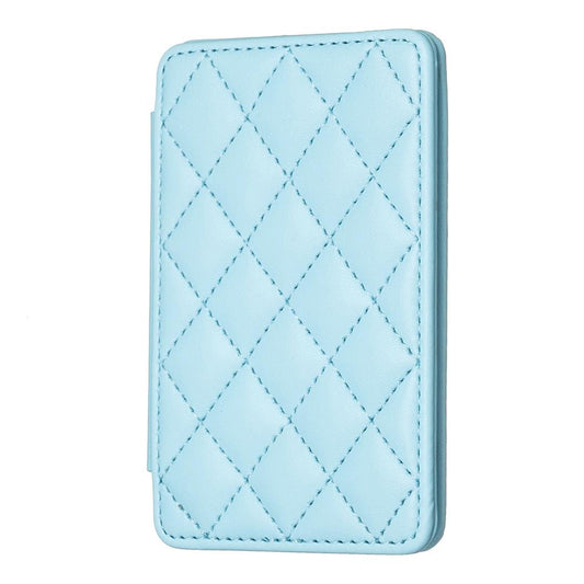 Rhombus Pattern Card Bag Back Sticker For Mobile Phones - Blue