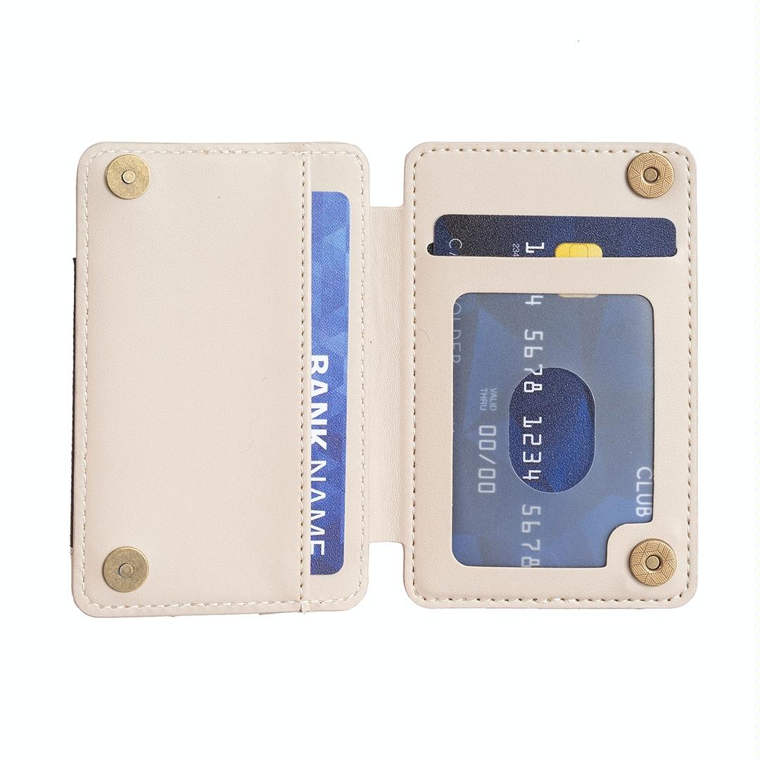 Rhombus Pattern Card Bag Back Sticker For Mobile Phones - Blue