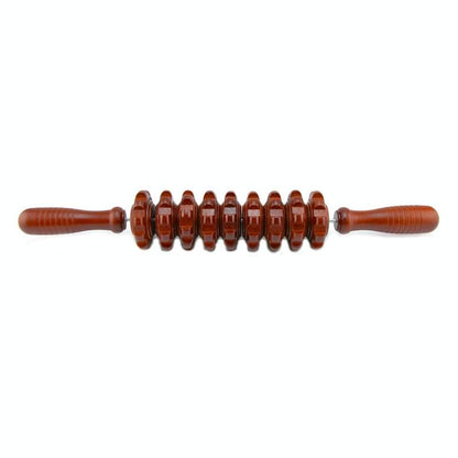 Wooden Abdominal & Leg Roller Massager - 388 Massage Wheel
