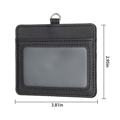 Horizontal Id Card Bag & Lanyard - Purple