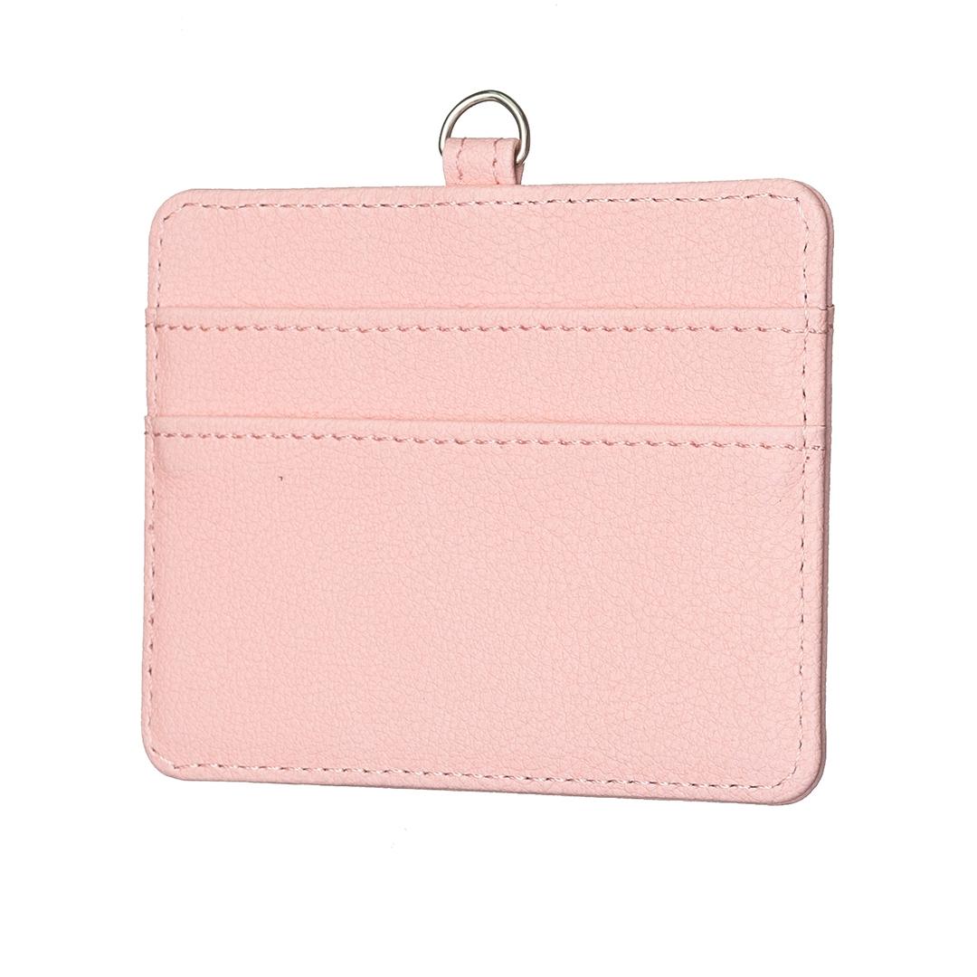 Horizontal Id Card Bag & Lanyard - Purple