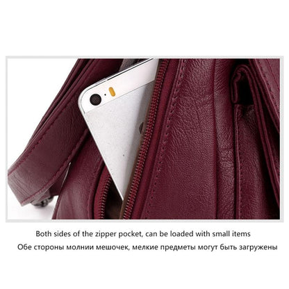 Stylish Leather Shoulder Bag For Summer - Gray