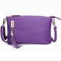 Fringed One Shoulder Bag For Women Large Capacity Casual - Deep Purple