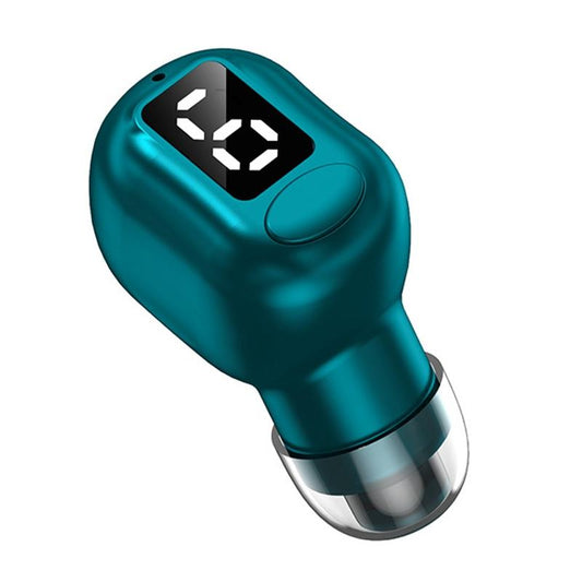 Mini Bluetooth Earphones with M5 Digital Display - Green