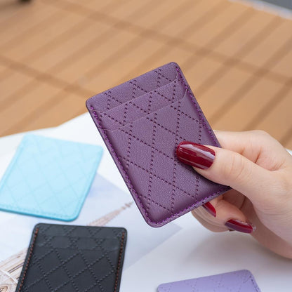 Diamond Lattice Card Bag Sticker For Mobile Phones - Blue