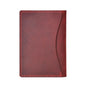 Minimalist Cowhide Card Holder Compact Wallet For Bank & Membership Cards - Wine Red
