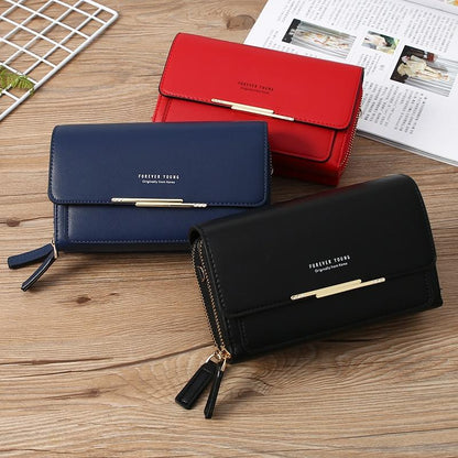 Large Capacity Women Wallet Clutch Bag Versatile Crossbody - Grey