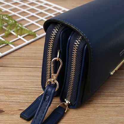 Large Capacity Women Wallet Clutch Bag Versatile Crossbody - Grey