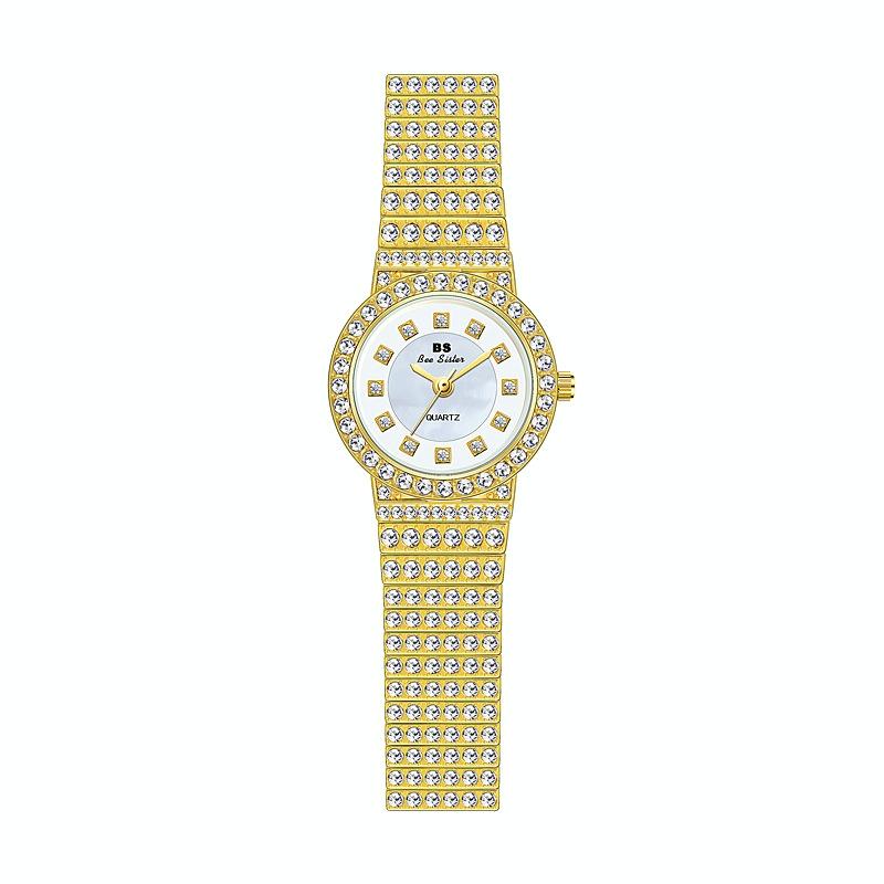 Starry Diamond Chain Women Wrist Watch - Silver Scale Surface