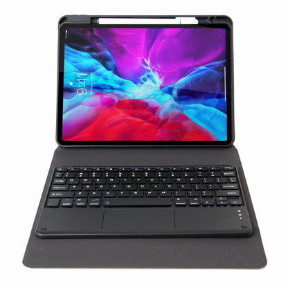 Bluetooth Keyboard Leather Case For Ipad 9.7 2018 / 2017 With Three-Fold Holder - Pink Blue