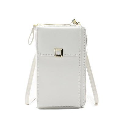 Women Cross Body Phone Purse With Long Strap - Apricot