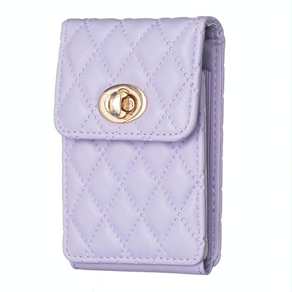 Vertical Card Bag With Metal Buckle For Mobile Phones - Blue