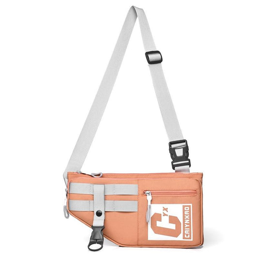 Large Sports Shoulder Bag With Multiple Pockets 2502 - Orange