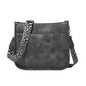 Leopard Print Waterproof Crossbody Tote Bag - Grey