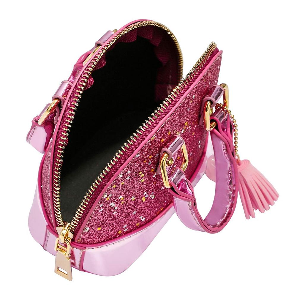 Mini Leather Shoulder Bag For Girls Cute & Compact - Silver
