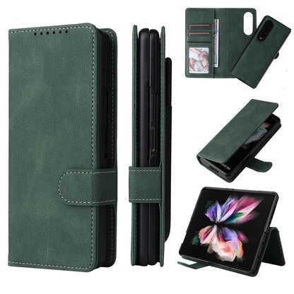 Foldable Leather Case for Samsung Galaxy z Fold 4 / 5g - Detachable - Blue