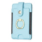 Metal Ring Card Bag Sticker For Mobile Phones - Blue