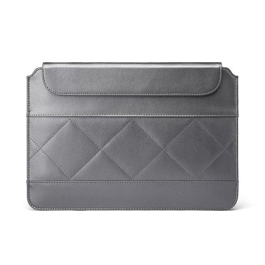 13-14 Inch Thin & Light Microfiber Leather Notebook Liner Bag for Computers - Gray