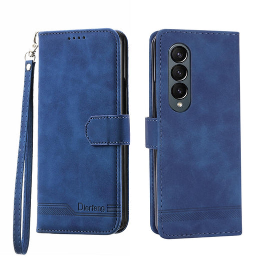 Premium Leather Tpu Case for Samsung Galaxy z Fold 4 / 5g - Blue