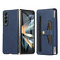 Leather Folding Phone Case for Samsung Galaxy z Fold 4 - Blue