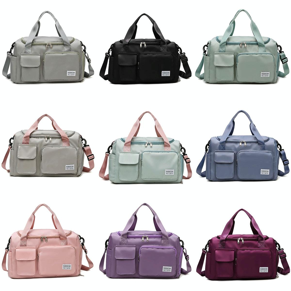 Waterproof Gym Bag For Travel - Size L - Green Pink