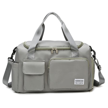 Waterproof Gym Bag For Travel - Size L - Green Pink