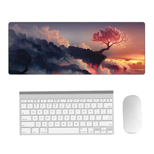 Fantasy Pattern Mouse Pad 300 X 800 X 2Mm Hand Painted - 5 Volcanic Tree