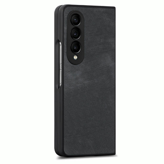 Vintage Leather Fold Case for Samsung Galaxy z Fold 4 - Black