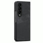 Vintage Leather Fold Case for Samsung Galaxy z Fold 4 - Black