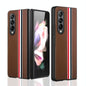 Shockproof Twill Phone Case for Samsung Galaxy z Fold 4 - Pc Tpu - Brown