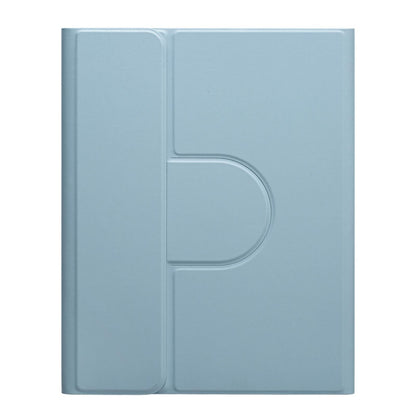 360 Degree Rotatable Bluetooth Keyboard Leather Case With Touchpad - Square Button - Sky Blue - For Ipad Air 2022 / Ipad Pro 11 2021