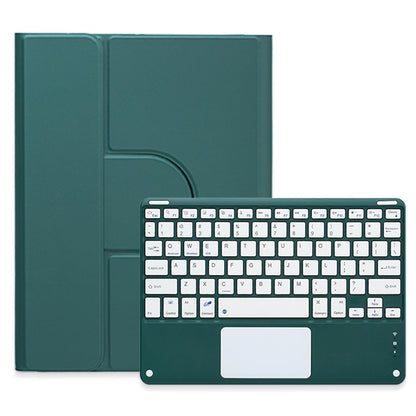 360 Degree Rotatable Bluetooth Keyboard Leather Case With Touchpad - Square Button - Sky Blue - For Ipad Air 2022 / Ipad Pro 11 2021