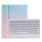 Bluetooth Keyboard Leather Case For Ipad Pro 11 With Triangle Holder & Pen Slot - Fits 2021 / 2020 / 2018 & Air 4 10.9 - Splittable - Gradient Blue Pink
