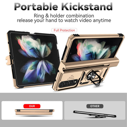 For Samsung Galaxy Z Fold4 5G Secure Sliding Case - Rose Gold