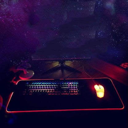 Rgb Non Slip Mouse Pad With Thermal Transfer - Colourful Lion