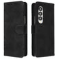 Smooth Leather Phone Case for Samsung Galaxy z Fold 4 - Line Pattern - Black