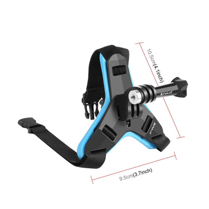 Universal Chin Strap Mount For Action Cameras - Orange