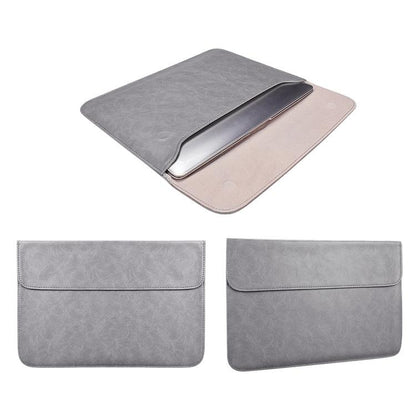 Horizontal Magnetic Leather Laptop Inner Bag - Invisible Buckle - Pink