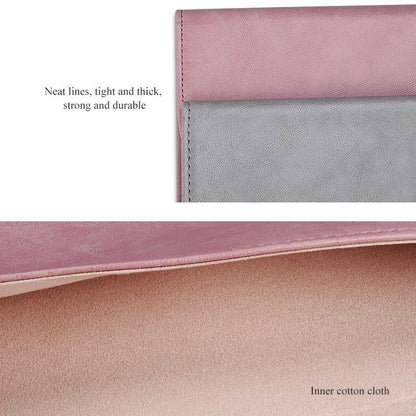 Horizontal Magnetic Leather Laptop Inner Bag - Invisible Buckle - Pink