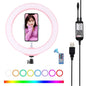 10.2 Usb Rgbw Led Ring Light with Tripod & Remote for Vlogging & Photography - Pink