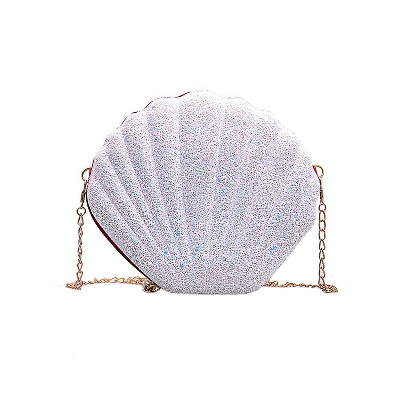 Sequined Shell Crossbody Bag Single Shoulder Fashion Accessory - Pink
