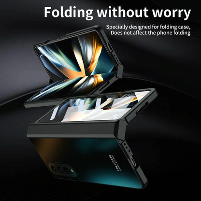 Foldable Electroplated 5g Case for Samsung Galaxy z Fold 4 - Blue