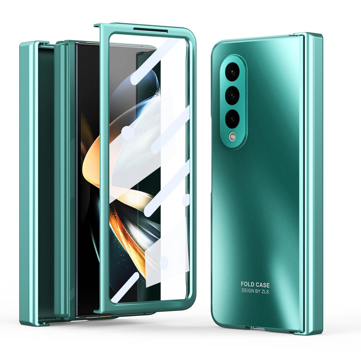Foldable Electroplated 5g Case for Samsung Galaxy z Fold 4 - Blue