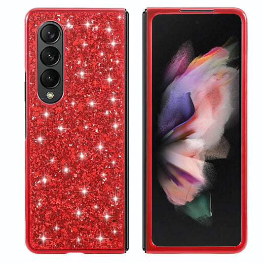Glitter Tpu Shockproof Case for Samsung Galaxy z Fold 4 - Red