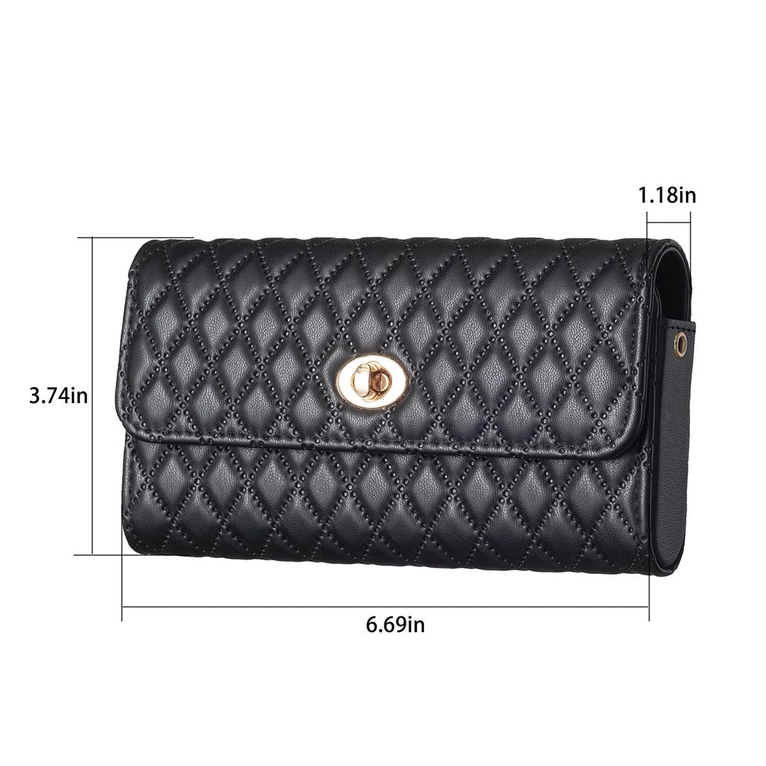 Horizontal Pu Crossbody Shoulder Bag - Purple