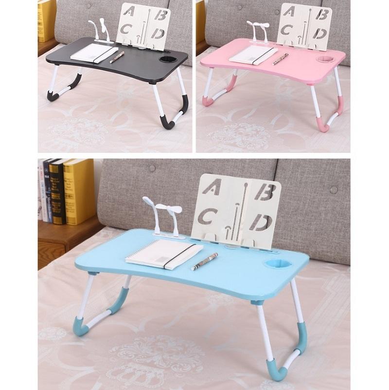 Portable Folding Desk With Fan & Lamp - Compact Design - Eye Grotection Green
