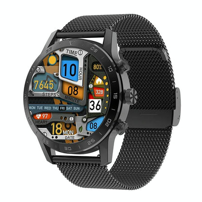 Smart Dual Display Analog Digital Call Watch - Silver Steel