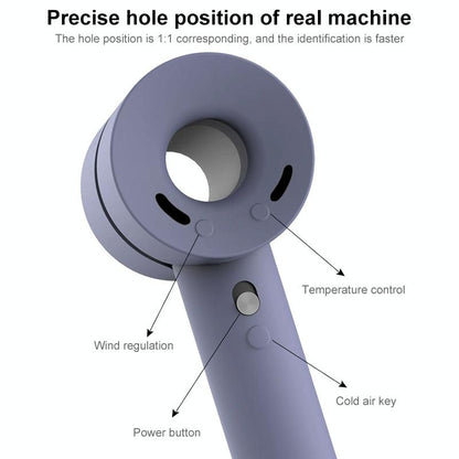 Shockproof Silicone Case For Dyson Hairdryer - Lavender Grey