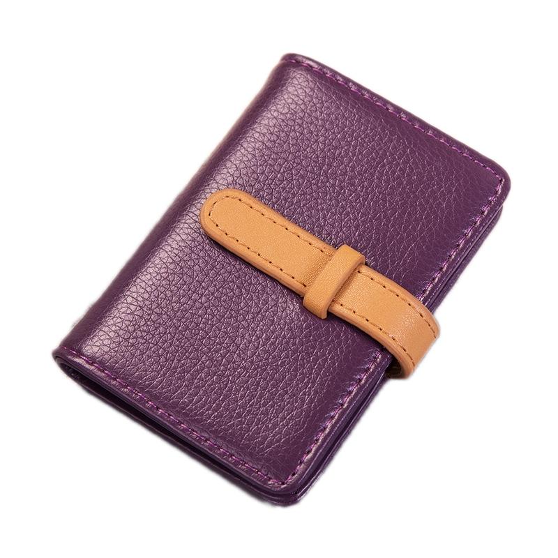 Portable Pu Leather Card Holder - Business & Credit Cards - Black
